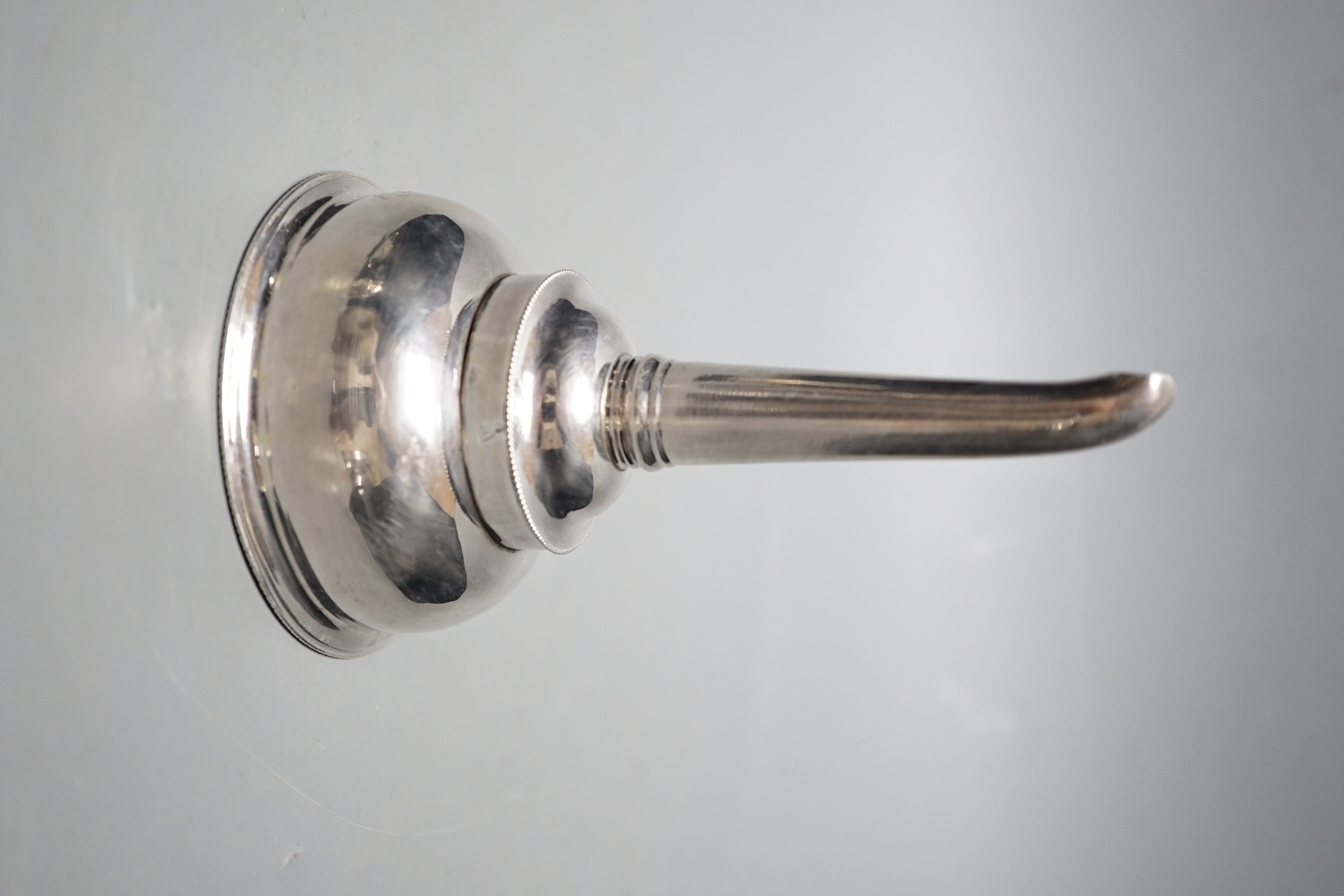 A George III silver wine funnel, by Aaron Lestourgeon, London, 1772, 12.9cm, 73 grams.